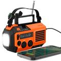 FosPower 5200mAh Emergency Radio (Model A6) NOAA Weather Alert Radio & Power Bank with IPX3 Rating Solar Charging Hand Crank SOS AM/FM/WB & LED Flashlight for Emergency Kit Power Outages - Orange