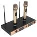 UG?368 Wireless Microphone System 2x30 Channels UHF Wireless Microphone System for Wedding Conference Stage AC100?240VEU Plug