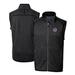 Men's Cutter & Buck Heather Charcoal South Bend Cubs Mainsail Sweater-Knit Full-Zip Vest