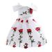 DxhmoneyHX Flower Girl s Embroidery Flower Dress Strapless Shoulder Princess Dresses Birthday Party Formal Long Mesh Gown