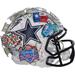 Emmitt Smith Dallas Cowboys Autographed Riddell Flat White Alternate Speed Mini Helmet - Art by Charles Fazzino GL68085465