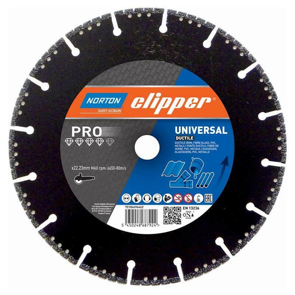 Norton Clipper Diamanttrennscheibe Pro Universal Ductile - 125x22,2 mm Image