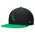 Men's Fanatics Branded Black/Kelly Green Chicago White Sox Lucky Snapback Hat