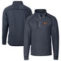 Men's Cutter & Buck Heather Navy Las Vegas Aviators Big Tall Mainsail Sweater-Knit Half-Zip Pullover Jacket