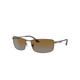 Ray-Ban Rb3498 Sonnenbrillen Gunmetal Fassung Braun Glas Polarisiert 61-17