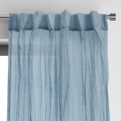 Mikana Sheer Curtain Panel, 52 x 95, Blue