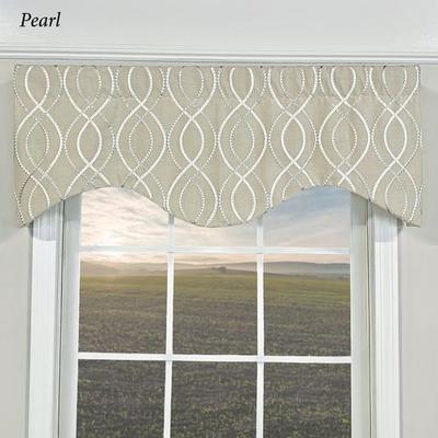 Harcourt Cornice Valance 50 x 17, 50 x 17, Pearl