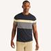 Nautica Men's Navtech Sustainably Crafted Crewneck Striped T-Shirt Stellar Blue Heather, XL