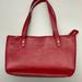 Ralph Lauren Bags | Lauren By Ralph Lauren Saffiano Leather Newbury Tote Bag Red, Gold Accents, Euc | Color: Red | Size: Os