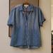 Anthropologie Tops | Cloth & Stone Anthropologie Jean Blouse Button Up | Color: Blue/White | Size: Xs