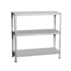 SimonRack Comfort Metallregal mit 3 Böden und Schrauben. Farbe VERZINKT 900x800x500 mm Image
