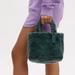 Coach Bags | Coach Small Tote Crossbody Bag In Shearling & Smooth Leather Gold/Green Nwt | Color: Green | Size: Os