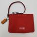 Coach Bags | Coach Park Small Pebbled Leather Wristlet Bright Vermillion / Red - F49475 | Color: Orange/Red | Size: Os