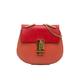 Chloe Pre-owned Womens Vintage Mini Bicolor Drew Crossbody Bag Orange Calf Leather - One Size