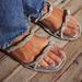 Free People Shoes | Free People Vicenza After Party Silver Crystal Sandals Slides Size 9 | Color: Silver | Size: 9