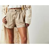 Free People Shorts | Free People Shorts Billie Mid Rise Chino Shorts Tan Womens 10 | Color: Tan | Size: 10