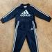 Adidas Matching Sets | Adidas Sst Pinstripe Tracksuit Navy Blue With Baby Blue Stripes - 18months | Color: Blue | Size: 18mb