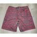 Converse Shorts | Converse All Star Board Shorts Pull-On Front Tie Red Gray Floral Size 34 | Color: Red | Size: 34