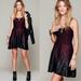 Free People Dresses | Free People Black Cherry Ombre Lace Mini Dress | Color: Black/Red | Size: S