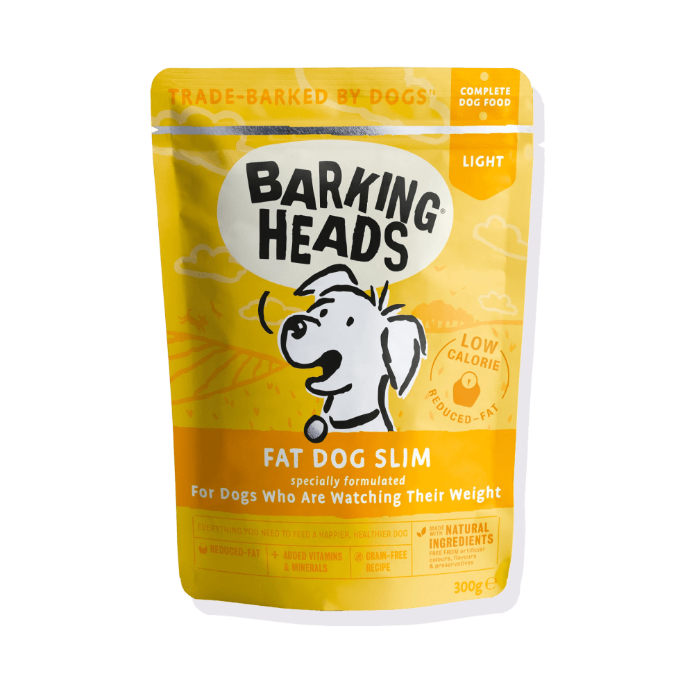 20x300g Fat Dog Slim Barking Heads Wet Dog Food