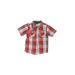 U.S. Polo Assn. Short Sleeve Button Down Shirt: Red Print Tops - Size 3Toddler