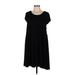 Karen Kane Casual Dress - Mini Scoop Neck Short sleeves: Black Print Dresses - Women's Size Medium