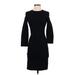 Narciso Rodriguez Casual Dress - Bodycon Crew Neck 3/4 sleeves: Black Print Dresses - Women's Size 38