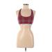 Calvin Klein Sports Bra: Burgundy Activewear - Women's Size Medium