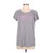 Under Armour Active T-Shirt: Gray Graphic Activewear - Women's Size Large