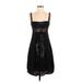 Nicole Miller Casual Dress - A-Line Square Sleeveless: Black Print Dresses - Women's Size 2