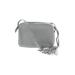 Yves Saint Laurent Leather Crossbody Bag: Pebbled Gray Print Bags