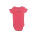 Carter's Short Sleeve Onesie: Pink Print Bottoms - Size 9 Month