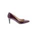 Jimmy Choo Heels: Slip On Stiletto Cocktail Party Burgundy Shoes - Women's Size 38.5 - Pointed Toe