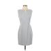 Of Mercer Casual Dress - Sheath Keyhole Sleeveless: Gray Solid Dresses - Women's Size 2