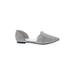 Chinese Laundry Flats: Slip On Chunky Heel Casual Gray Solid Shoes - Women's Size 7 - Pointed Toe