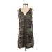 Z Supply Casual Dress - Shift: Green Camo Dresses - Women's Size Small