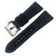 NRYCR Canvas+Leather Sport Watch Band，For Panerai Submersible Luminor PAM 24mm 26mm Series, Nylon Fabric Watch Strap for 22/24mm Replacement Accessories (Color : Black Gray Silver, Size : 26mm)