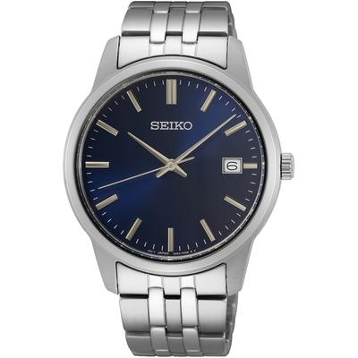 Quarzuhr SEIKO, silber (silberfarben), Armbanduhren, Damen, Armbanduhr, Herrenuhr, Damenuhr, Datum, Edelstahlarmband Image