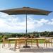 BONOSUKI 6x9FT Patio Market Umbrellas Table Umbrella with Tilt Button