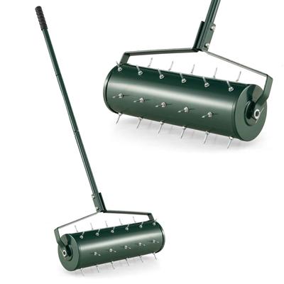 Costway 18"/21" Manual Lawn Aerator Heavy Duty Rolling Push Grass