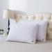 Feather and Loom Cotton Quilted Nano Feather Pillow - White