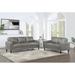 Coaster Furniture Ruth Upholstered Track Arm Faux Leather Sofa Set Black And Grey