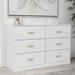 Modern White 6-Drawer Dresser for Bedroom - Ample Storage Wide Chest of Drawers, Sturdy & Safe