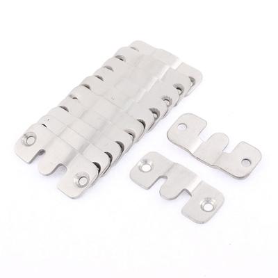 Sofa Furniture Photo Frame Interlocking Connector 43mm Length 12pcs - Silver Tone