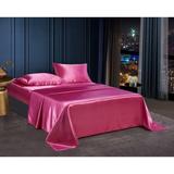 4 Pcs Satin Silky Soft Queen Bed Sheet Set