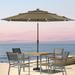 LIVOOSUN LED 3 Tiers Aluminum Patio Market Umbrella with Tilt Button