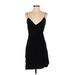 Max Studio Casual Dress - Mini V Neck Sleeveless: Black Print Dresses - Women's Size Small