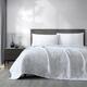 Vera Wang Jaspe Waffle Cotton White Blanket