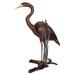 Design Toscano Heron Standing in Reeds Bronze Garden Statue