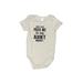 Baby Essentials Short Sleeve Onesie: Gray Marled Bottoms - Size 12 Month